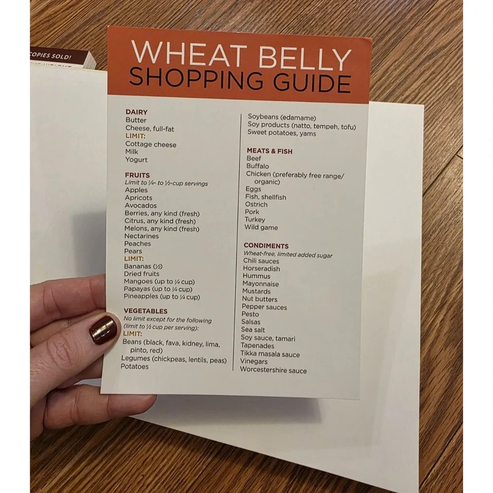 Wheat Belly Paperback Book And Wheat Belly Cookbook hardback by Wiliam Davis MD‎